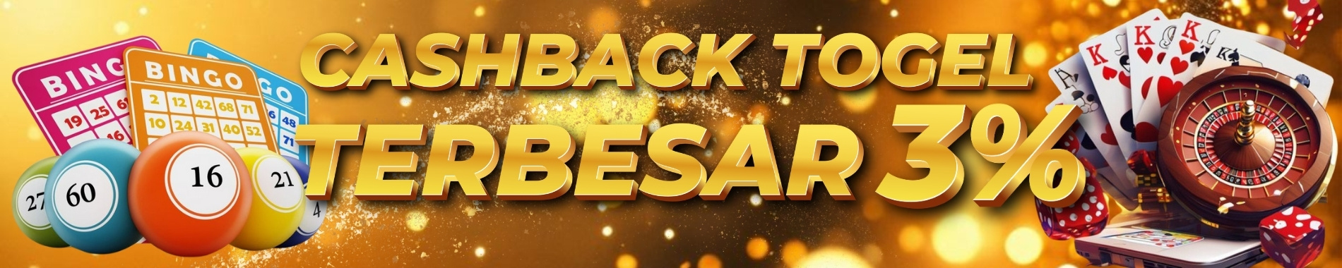 CASHBACK TOGEL3%